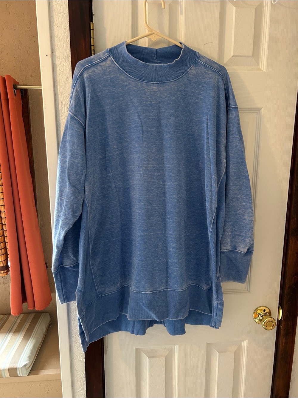 Maurices Blue Washed Crewneck Sweater